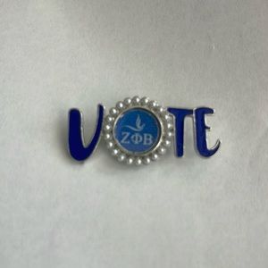 Zeta Phi Beta Sorority Inc. Vote Lapel Pin Brooch